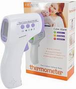 ネット最安 【非接触型 温度計】 サーモメーター FR-8806 +おまけ PASSBAND(パスバンド) 貼るだけ 温度チェックシール 8枚入り×3